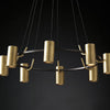 Retro golden wrought iron chandelier