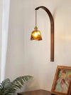 Medieval wabi-sabi style brass retro Nordic study living room bedroom bedside bathroom restaurant corridor wall lamp