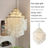 French style living room shell chandelier