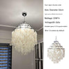 French style living room shell chandelier