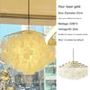 French style living room shell chandelier