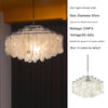 French style living room shell chandelier