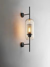 Retro bedside glass long pole wall lamp