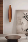 Creative Leaves walnut wood grain wall lamp