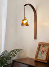 Medieval wabi-sabi style brass retro Nordic study living room bedroom bedside bathroom restaurant corridor wall lamp