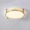 All copper round glass bedroom ceiling lamp