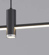 Minimalist one-word long strip chandelier