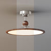 Medieval style walnut color ceiling lamp