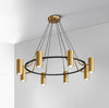 Retro golden wrought iron chandelier