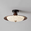 Retro walnut color aisle ceiling lamp