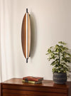 Creative Leaves walnut wood grain wall lamp