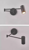 Nordic long pole foldable rotating wall lamp