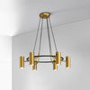 Retro golden wrought iron chandelier