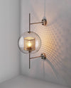 Retro bedside glass long pole wall lamp