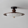 Retro walnut color aisle ceiling lamp