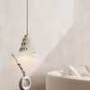 Japanese style micro cement bedroom bedside chandelier