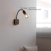 Retro rotatable bedside wall lamp