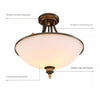 Simple retro American style iron bedroom ceiling lamp