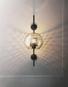 Retro bedside glass long pole wall lamp