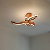 Cartoon dinosaur solid wood ceiling lamp