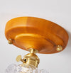 American retro solid wood glass corridor ceiling lamp