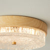 American retro round glass bedroom ceiling lamp