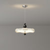 Cream style walnut grain dining room pendant light