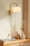 Creative cotton shape solid wood wall lamp