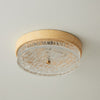 American retro round glass bedroom ceiling lamp