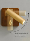 Solid wood rotatable bedroom bedside wall lamp