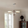 French medieval style flying saucer chandelier