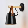 Nordic personalized leather belt bedroom wall lamp