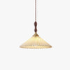 Vintage Pleated Chandelier Walnut