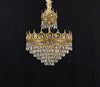 Vintage brass crystal chandelier