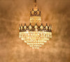 Vintage brass crystal chandelier