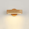 Solid wood LED wall light