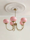 Cream Bauhaus Glass Chandelier