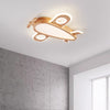 Solid wood aircraft ceiling lamp