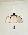 Medieval style solid wood fabric chandelier