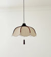 Medieval style solid wood fabric chandelier