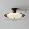 Retro walnut color aisle ceiling lamp