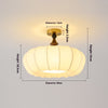 Solid wood fabric bedroom ceiling lamp