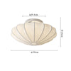 Cream silk bedroom ceiling lamp