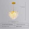French light luxury glass living room chandelier