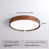 Japanese style solid wood round bedroom ceiling lamp