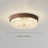 American retro round glass bedroom ceiling lamp