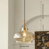 Vintage Bauhaus Glass Chandelier