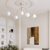 Geometric line molecular magic beans chandelier