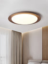 Ultra-thin walnut bedroom ceiling lamp