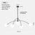 Geometric line molecular magic beans chandelier